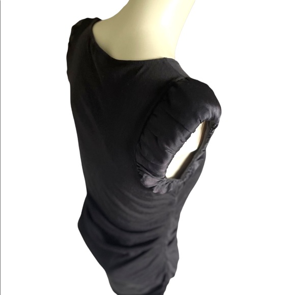 Ted Baker Black Puff Sleeve Fitted Top - Ted Size 2 - Picture 6 of 11